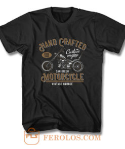 Hand Crafted Motorcycle Vintage T Shirt