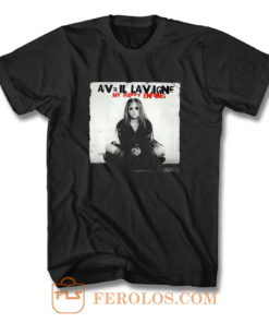 My Happy Ending Avril Lavigne Black And White Poster T Shirt