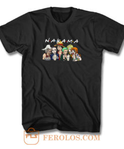 Nakama Friends One Piece Manga Japanese Anime Funny T Shirt