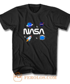 Neon Riot Nasa Planets Funny Helmet Spaceship T Shirt