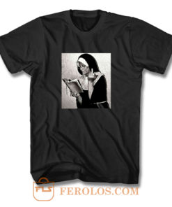 Nun Middle Finger Attitude Retro T Shirt