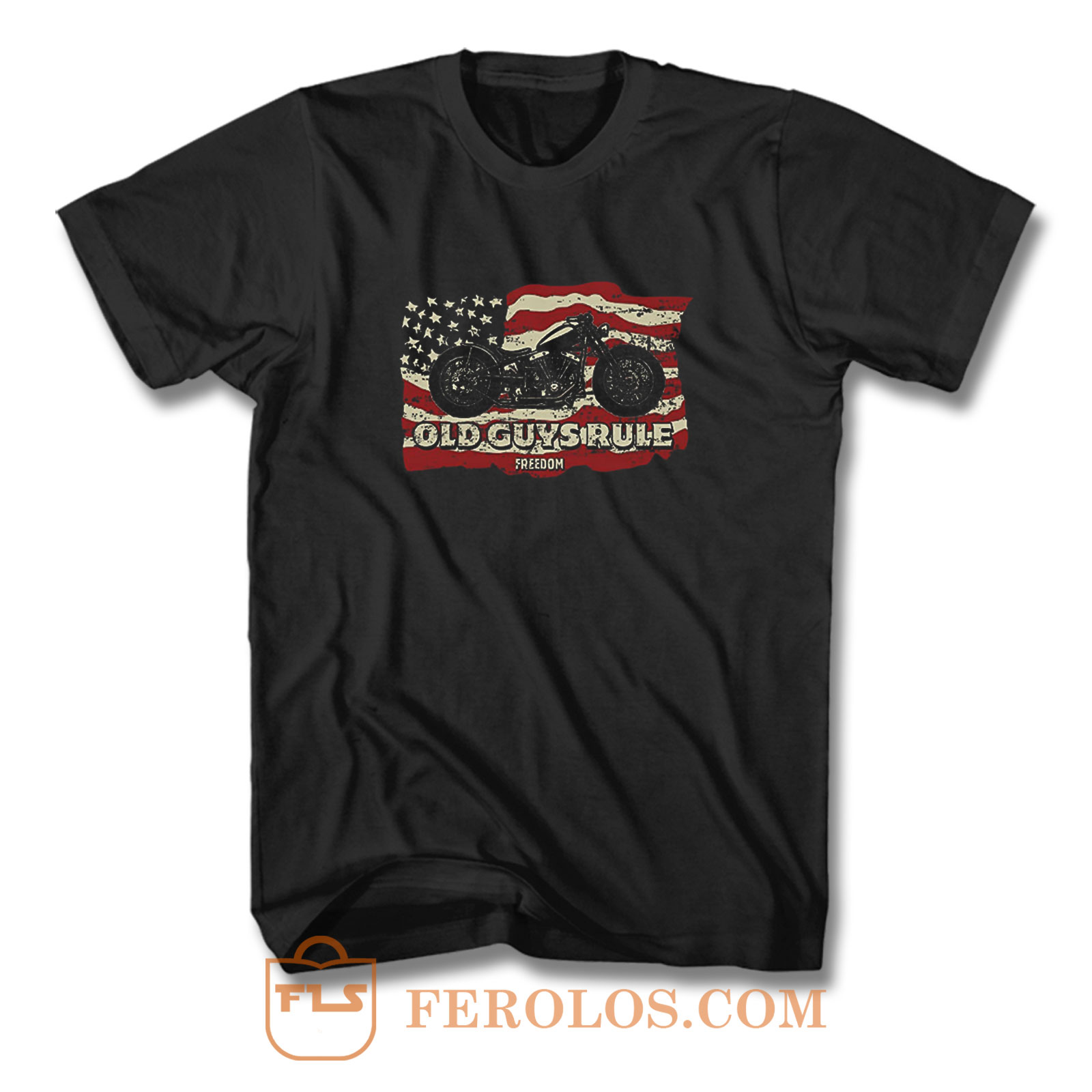 Old Guys Rule Freedom Ride T Shirt | FEROLOS.COM