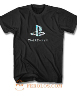 Playstation Japan Text Retro T Shirt