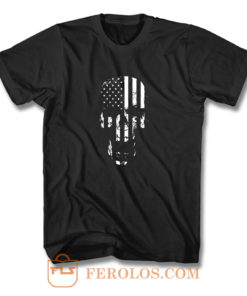 Skull Flag American T Shirt