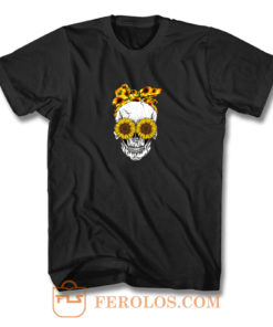 Skull Sunflower T Shirt