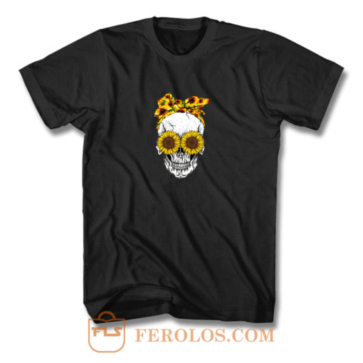 Skull Sunflower T Shirt