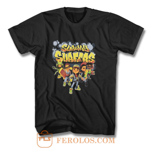 Subway Surfers Street Boys Characters Funny T Shirt