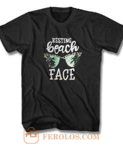 Sun Glasses Resting Beach Face T Shirt