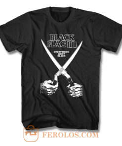 BLACK FLAG Everything Went Black SCISSORS HANDS T Shirt