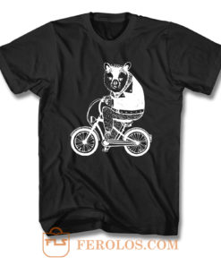 Bear On Bicycle T Shirt