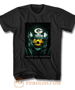 Green Bay Packers Skull T Shirt