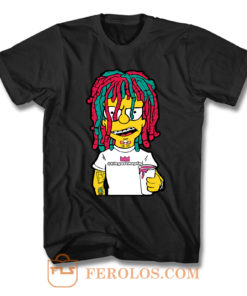 Lil Pump X Bart Simpson Mashup F T Shirt