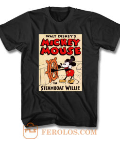 Mickey Mouse in Steamboat Willie Vintage T Shirt