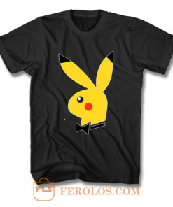 Play Pikachu Pokemon Bunny Logo T Shirt