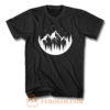 Simple Mountain Round Graphic T Shirt