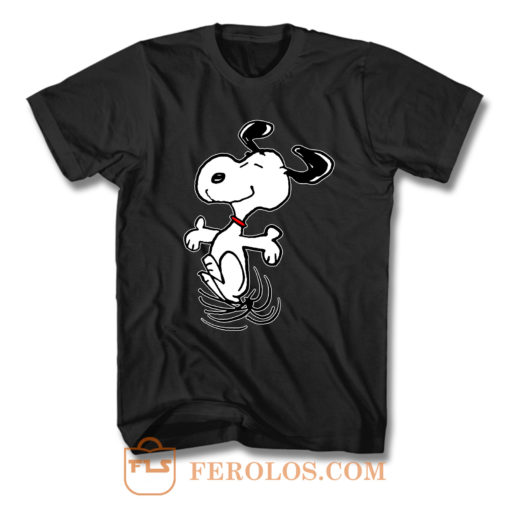 Snoopy Peanuts Cartoon Happy Cute T Shirt