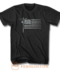 American Flag Lineman T Shirt