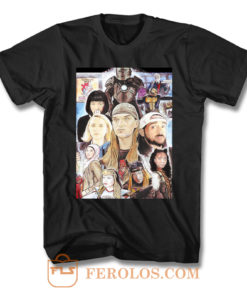 Jay And Silent Bob Reboot Face Collage T Shirt