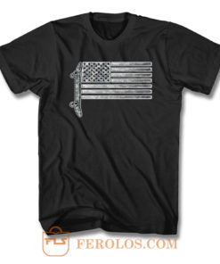 Usa Skateboard Flag T Shirt