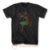 Swirly Colorful Christmas Reindeer Silhouette T Shirt